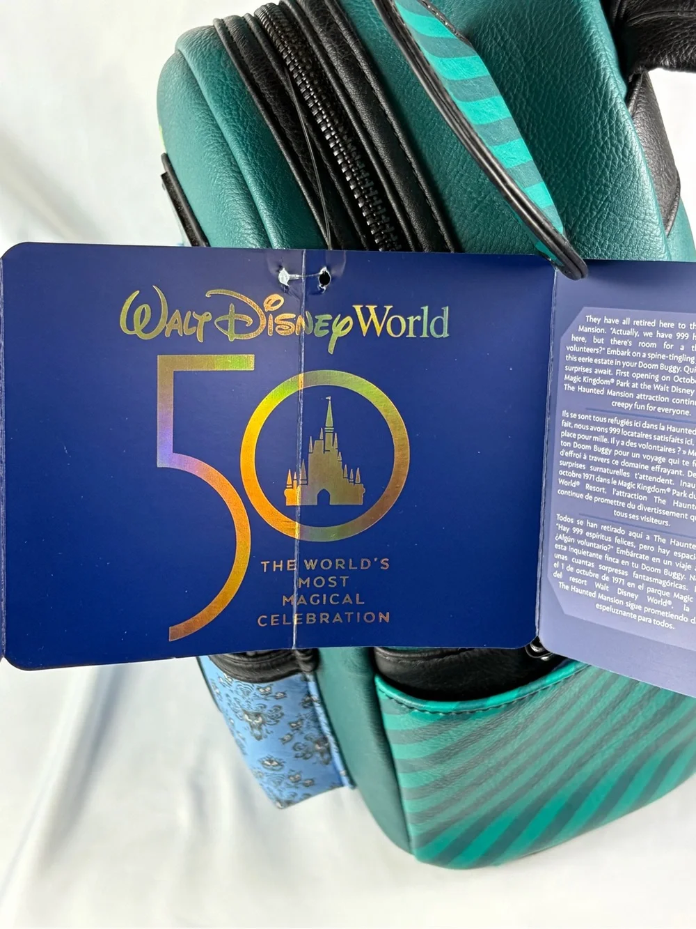 Mickey Mouse Main Attraction Haunted Mansion Loungefly Backpack 50th Limited